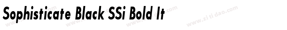 Sophisticate Black SSi Bold Italic字体转换